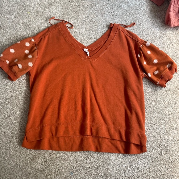 Burnt Orange Anthropologie Knit Shirt - Picture 1 of 1